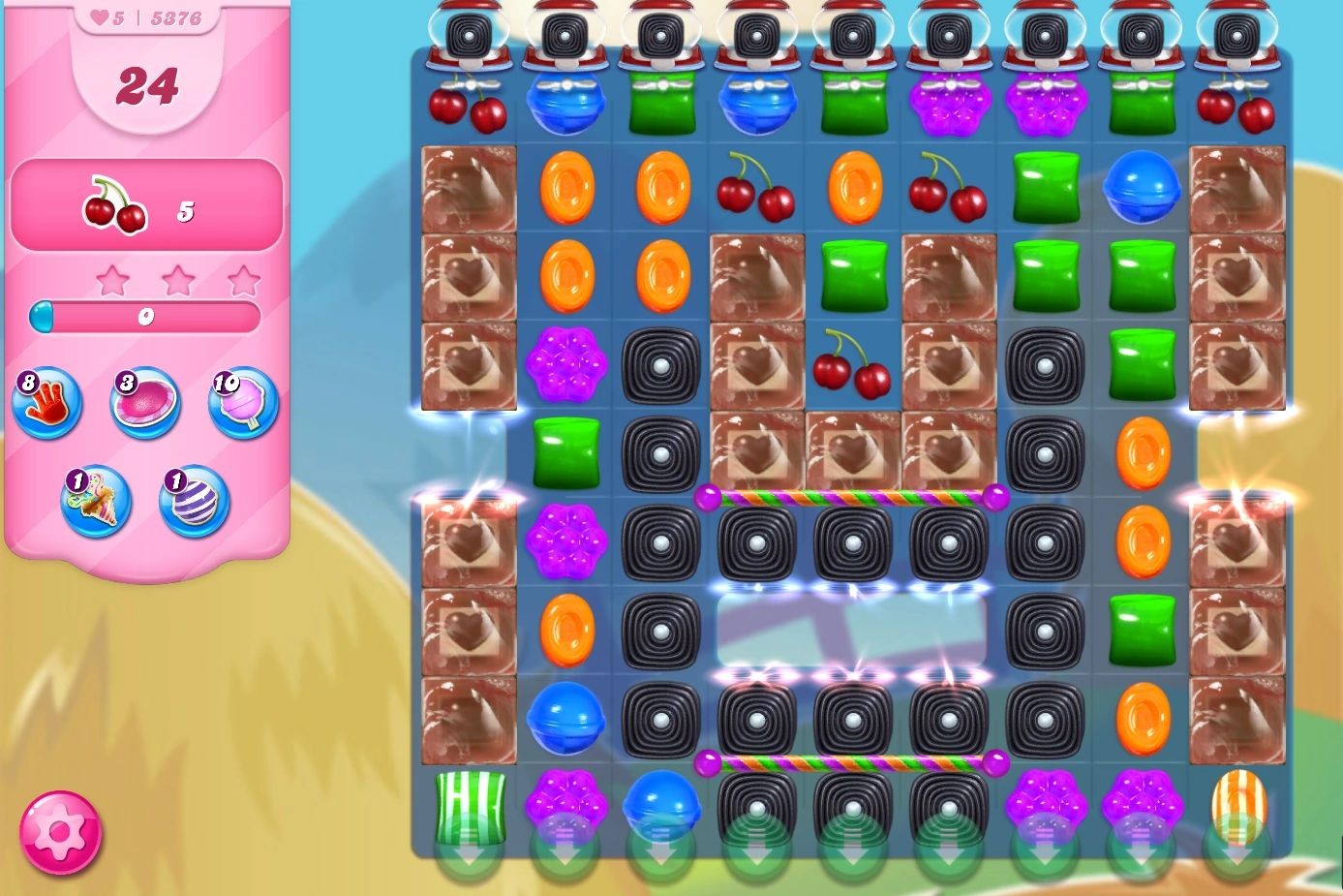 Candy crush levels with cherries